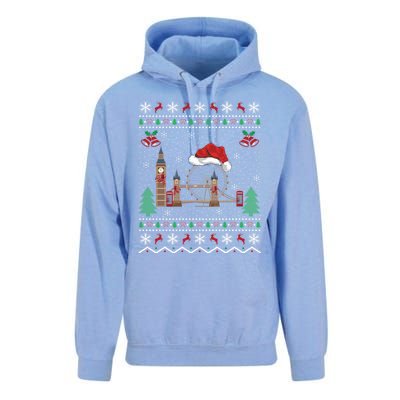 London Bridge Lover Xmas Gift Ugly London Bridge Christmas Gift Unisex Surf Hoodie