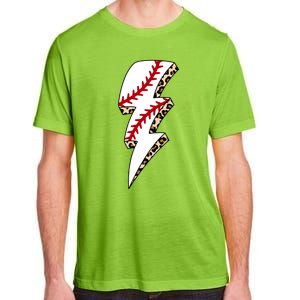 Leopard Baseball Lightning Bolt Baseball Mom Game Day Meaningful Gift Adult ChromaSoft Performance T-Shirt