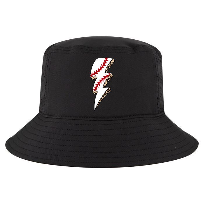 Leopard Baseball Lightning Bolt Baseball Mom Game Day Meaningful Gift Cool Comfort Performance Bucket Hat