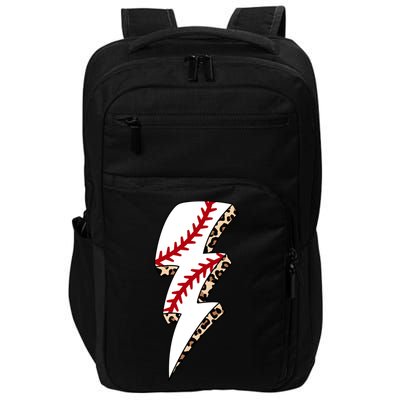 Leopard Baseball Lightning Bolt Baseball Mom Game Day Meaningful Gift Impact Tech Backpack