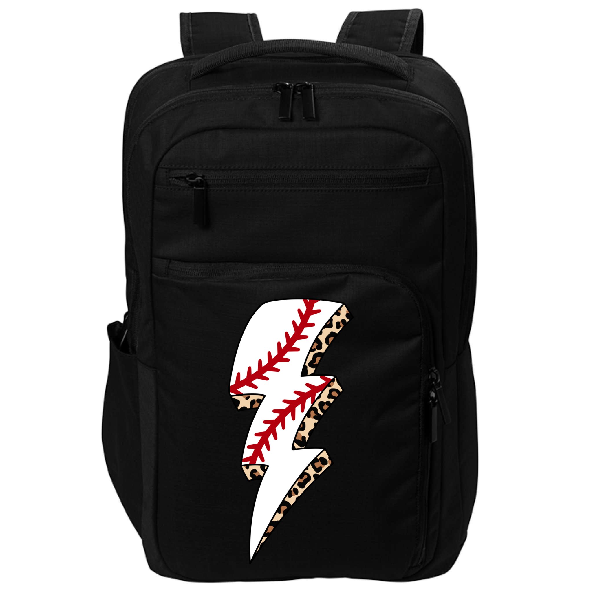 Leopard Baseball Lightning Bolt Baseball Mom Game Day Meaningful Gift Impact Tech Backpack