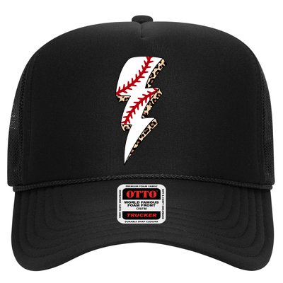 Leopard Baseball Lightning Bolt Baseball Mom Game Day Meaningful Gift Hat