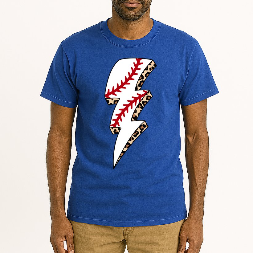 Leopard Baseball Lightning Bolt Baseball Mom Game Day Meaningful Gift Tall T-Shirt