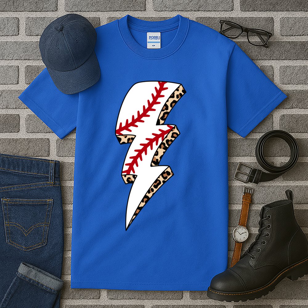 Leopard Baseball Lightning Bolt Baseball Mom Game Day Meaningful Gift Tall T-Shirt