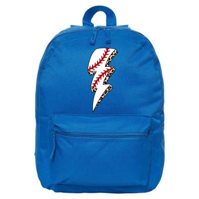 Leopard Baseball Lightning Bolt Baseball Mom Game Day Meaningful Gift 16 in Basic Backpack