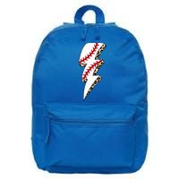 Leopard Baseball Lightning Bolt Baseball Mom Game Day Meaningful Gift 16 in Basic Backpack