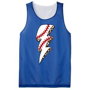 Leopard Baseball Lightning Bolt Baseball Mom Game Day Meaningful Gift Mesh Reversible Basketball Jersey Tank