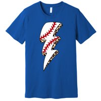 Leopard Baseball Lightning Bolt Baseball Mom Game Day Meaningful Gift Premium T-Shirt