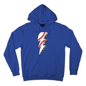 Leopard Baseball Lightning Bolt Baseball Mom Game Day Meaningful Gift Tall Hoodie