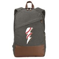 Leopard Baseball Lightning Bolt Baseball Mom Game Day Meaningful Gift Cotton Canvas Backpack