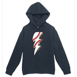 Leopard Baseball Lightning Bolt Baseball Mom Game Day Meaningful Gift Urban Pullover Hoodie