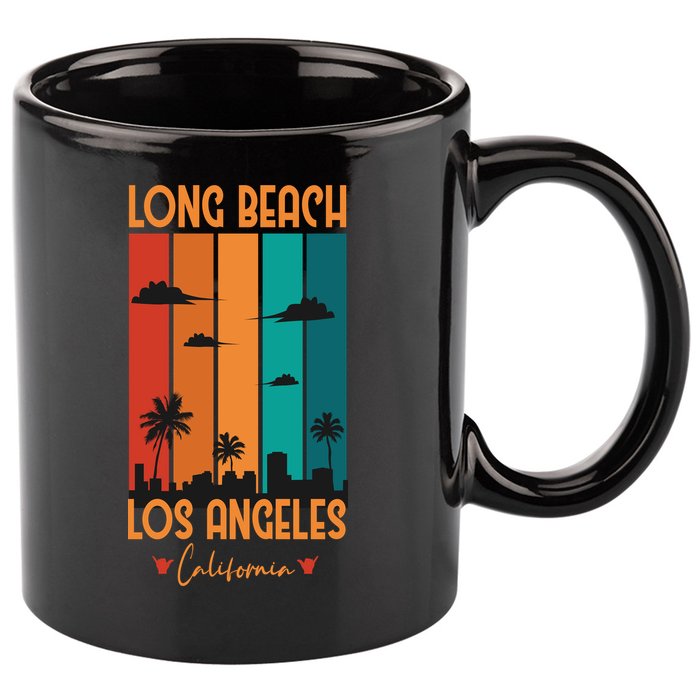 Long Beach Los Angeles California 11oz C Handle Ceramic Mug