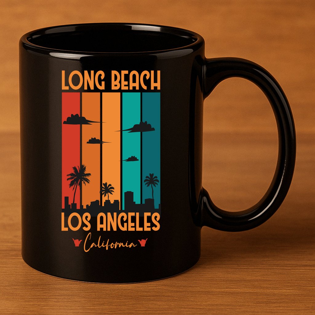 Long Beach Los Angeles California 11oz C Handle Ceramic Mug