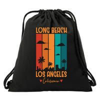 Long Beach Los Angeles California Drawstring Bag