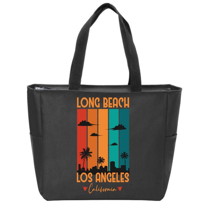 Long Beach Los Angeles California Zip Tote Bag