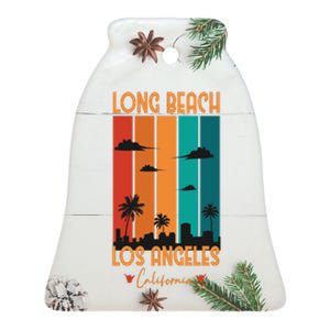 Long Beach Los Angeles California Ceramic Bell Ornament