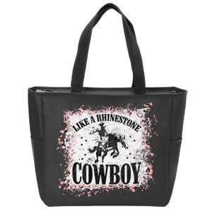 Leopard Bleached Like A Rhinestone Cowboy Horseback Zip Tote Bag