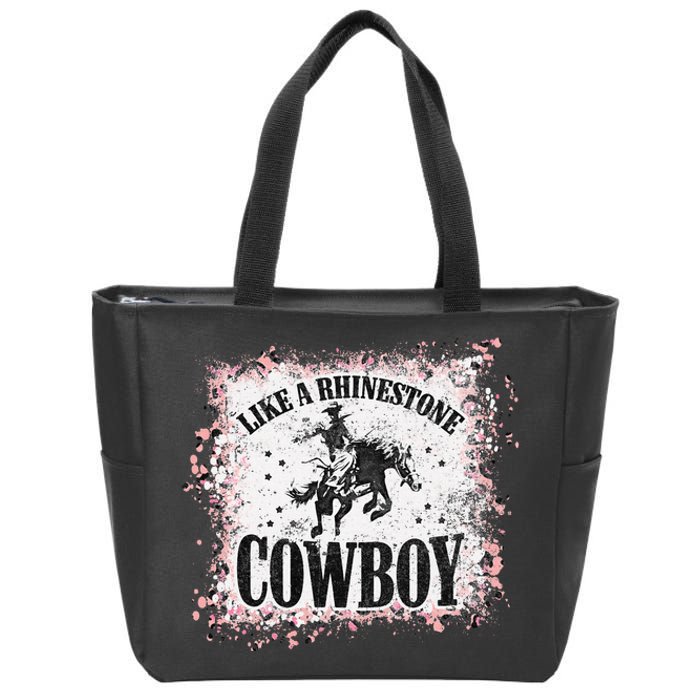 Leopard Bleached Like A Rhinestone Cowboy Horseback Zip Tote Bag