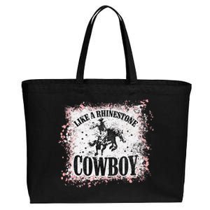 Leopard Bleached Like A Rhinestone Cowboy Horseback Cotton Canvas Jumbo Tote