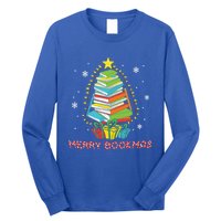 Librarian Book Lover Books Christmas Tree Merry Bookmas Xmas Gift Long Sleeve Shirt