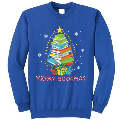 Librarian Book Lover Books Christmas Tree Merry Bookmas Xmas Gift Sweatshirt