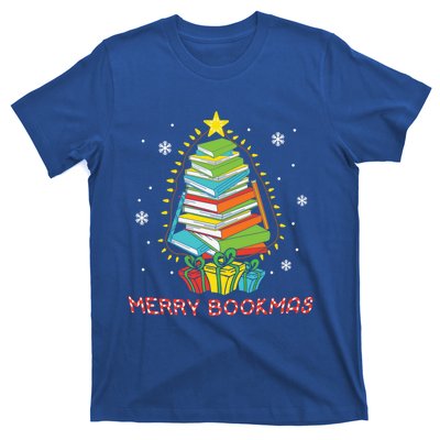 Librarian Book Lover Books Christmas Tree Merry Bookmas Xmas Gift T-Shirt