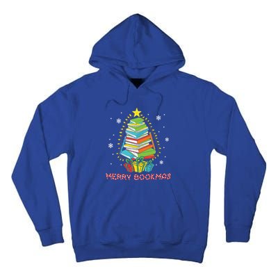 Librarian Book Lover Books Christmas Tree Merry Bookmas Xmas Gift Tall Hoodie