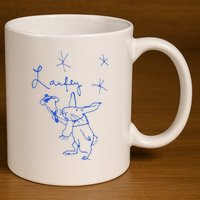 L.A.U.F.E.Y Bunny 11oz C Handle Ceramic Mug