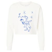 L.A.U.F.E.Y Bunny Cropped Pullover Crew
