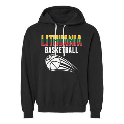 Lithuania Basketball Lovers Jersey Lithuanian Sport Fans Garment-Dyed Fleece Hoodie