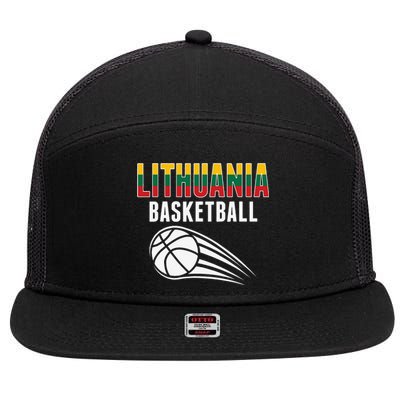 Lithuania Basketball Lovers Jersey Lithuanian Sport Fans 7 Panel Mesh Trucker Snapback Hat