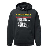 Lithuania Basketball Lovers Jersey Lithuanian Sport Fans Performance Fleece Hoodie