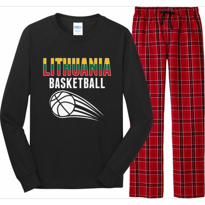 Lithuania Basketball Lovers Jersey Lithuanian Sport Fans Long Sleeve Pajama Set