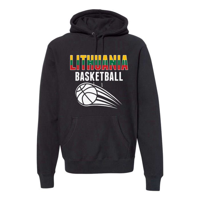 Lithuania Basketball Lovers Jersey Lithuanian Sport Fans Premium Hoodie