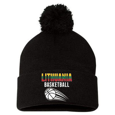 Lithuania Basketball Lovers Jersey Lithuanian Sport Fans Pom Pom 12in Knit Beanie