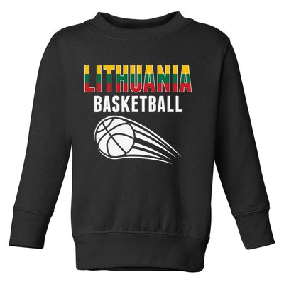 Lithuania Basketball Lovers Jersey Lithuanian Sport Fans Toddler Sweatshirt
