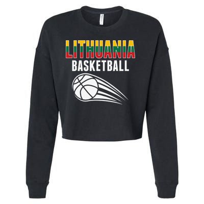 Lithuania Basketball Lovers Jersey Lithuanian Sport Fans Cropped Pullover Crew