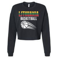 Lithuania Basketball Lovers Jersey Lithuanian Sport Fans Cropped Pullover Crew