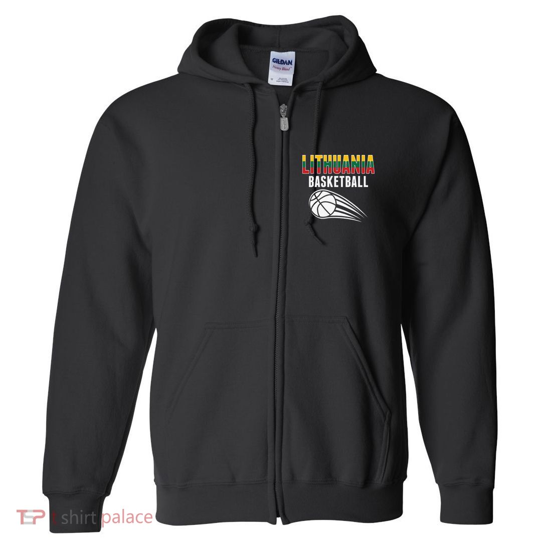 Lithuania Basketball Lovers Jersey Lithuanian Sport Fans Full Zip Hoodie