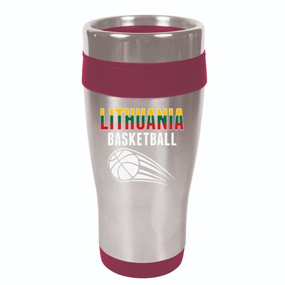 Lithuania Basketball Lovers Jersey Lithuanian Sport Fans 16oz Travel Tumbler