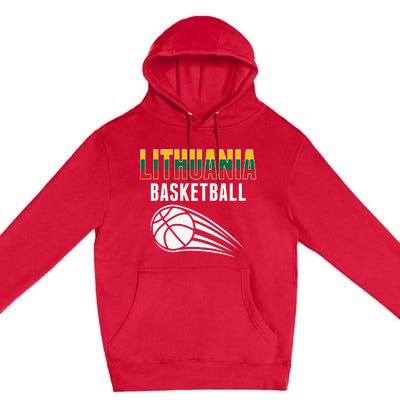 Lithuania Basketball Lovers Jersey Lithuanian Sport Fans Premium Pullover Hoodie