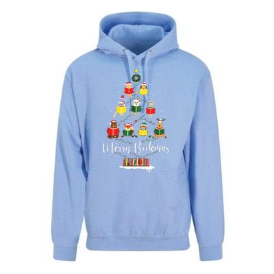 Librarian Book Lover Books Christmas Tree Merry Bookmas Xmas Unisex Surf Hoodie