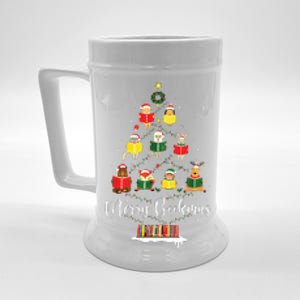 Librarian Book Lover Books Christmas Tree Merry Bookmas Xmas Beer Stein