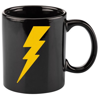 Lightning Bolt 11oz C Handle Ceramic Mug