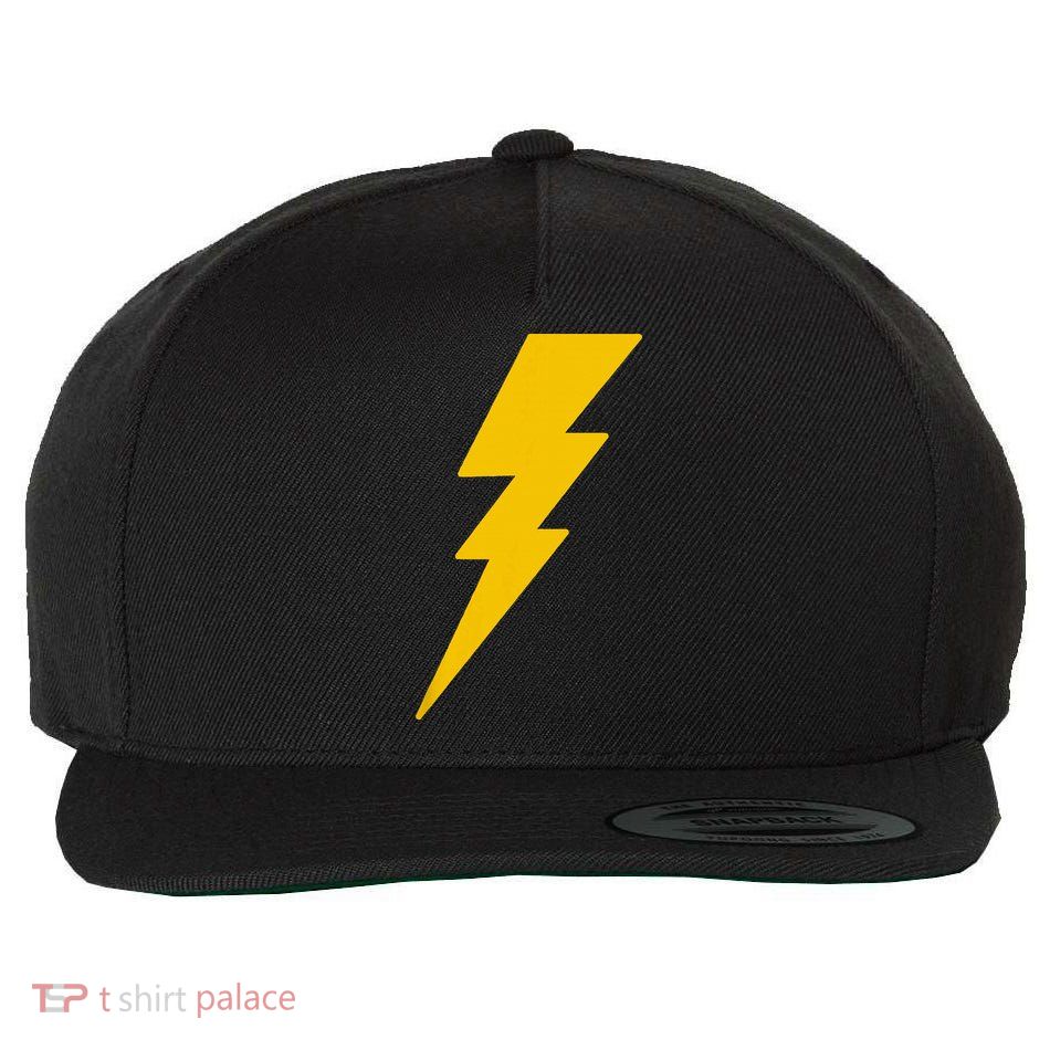 Lightning Bolt Wool Snapback Cap