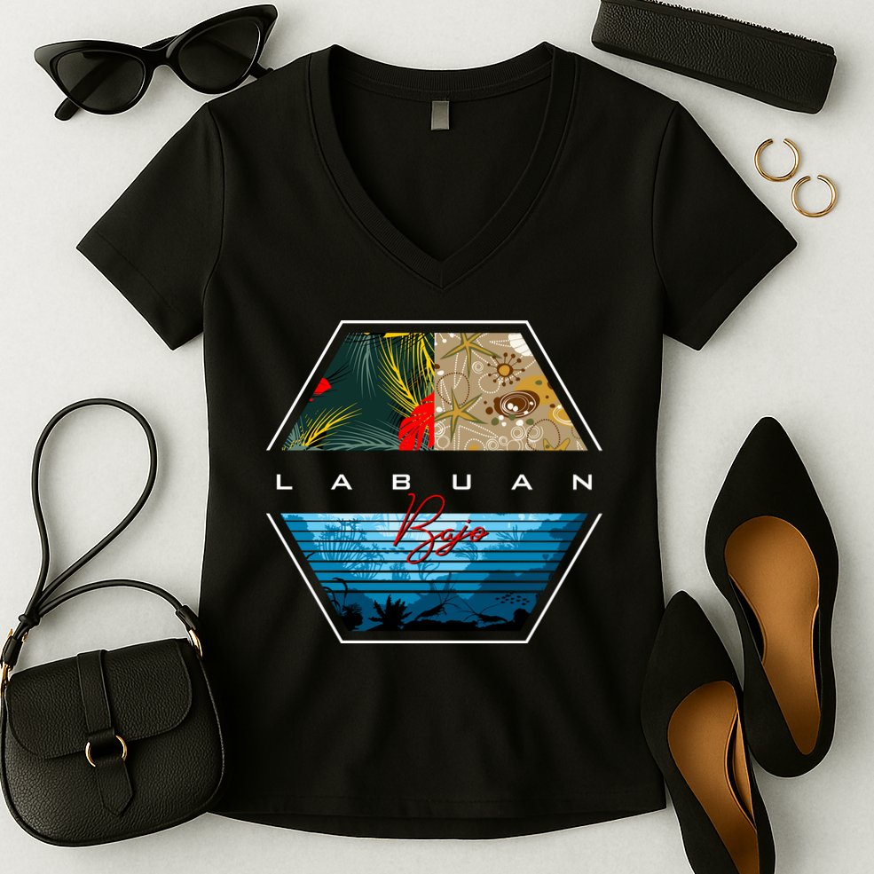Labuan Bajo Women's V-Neck T-Shirt