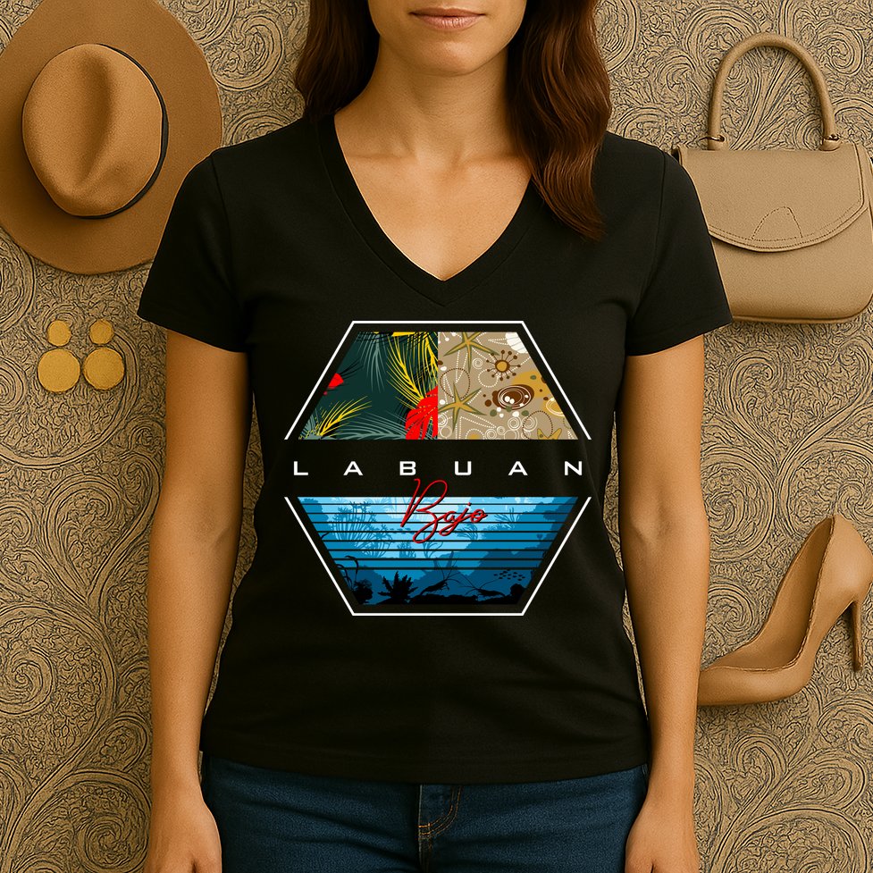 Labuan Bajo Women's V-Neck T-Shirt