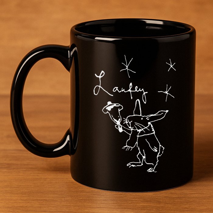 L.A.U.F.E.Y Bunny 11oz C Handle Ceramic Mug