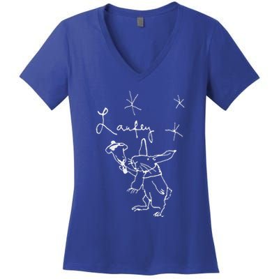 L.A.U.F.E.Y Bunny Women's V-Neck T-Shirt