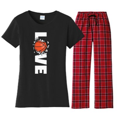 Love Basketball Women's Flannel Pajama Set